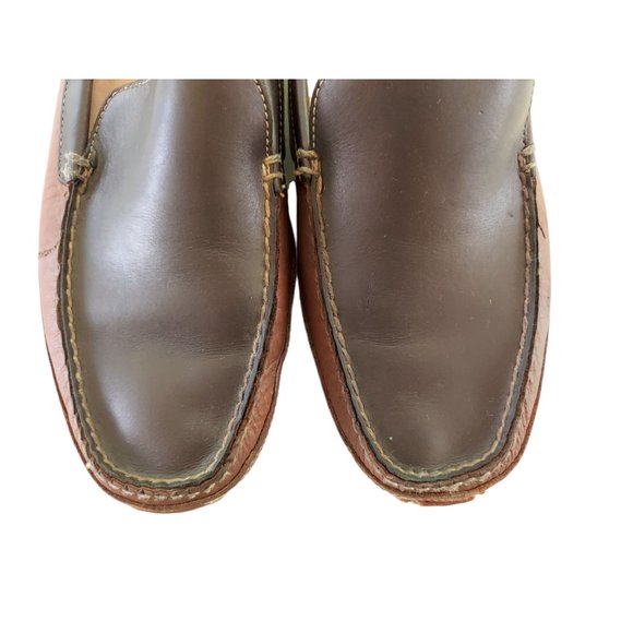 ROCKPORT Men\'s Washable Dark & Medium Brown Slip On Driving Loafer Size 10 M